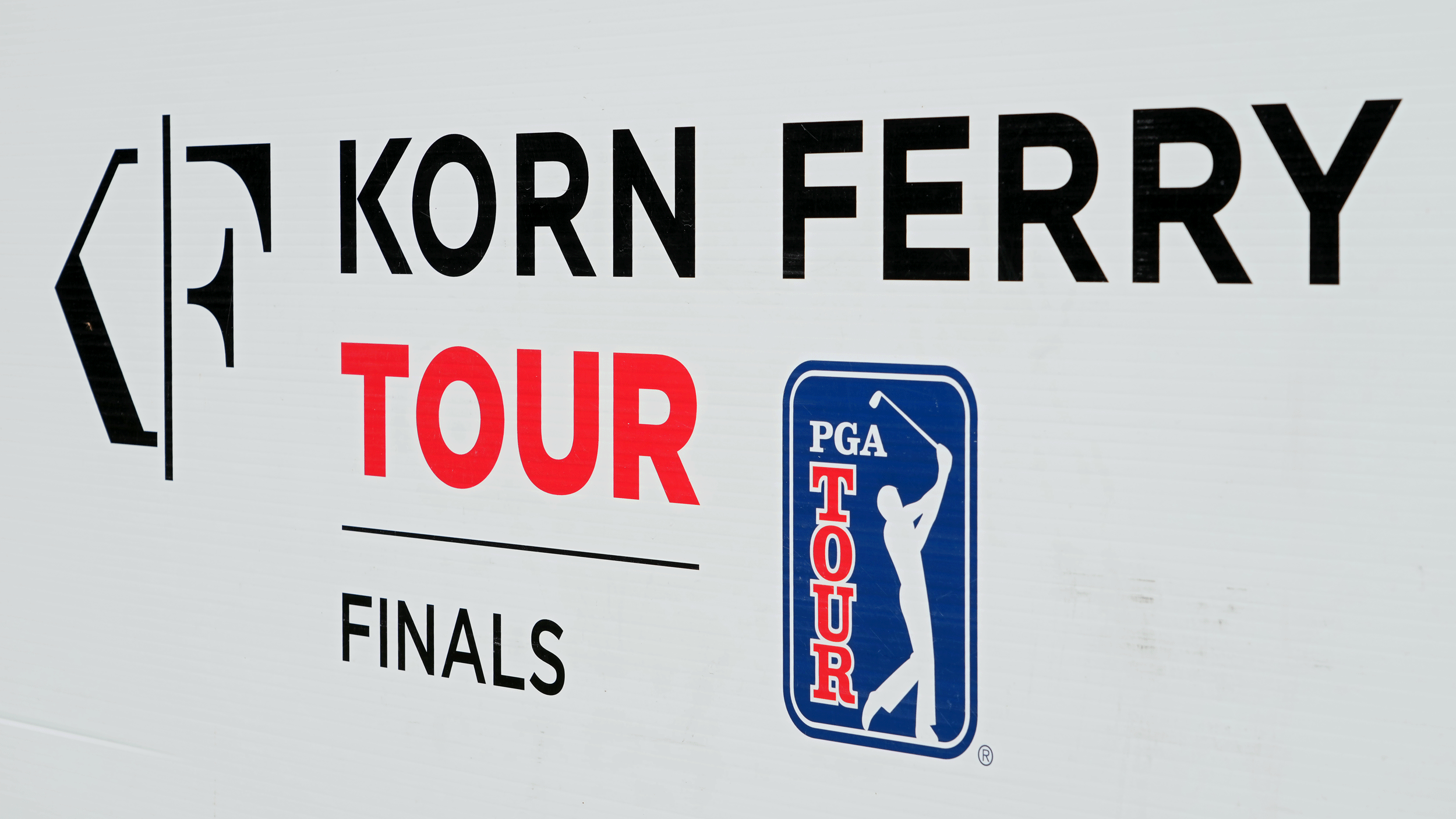 A general view of a Korn Ferry Tour finals sign