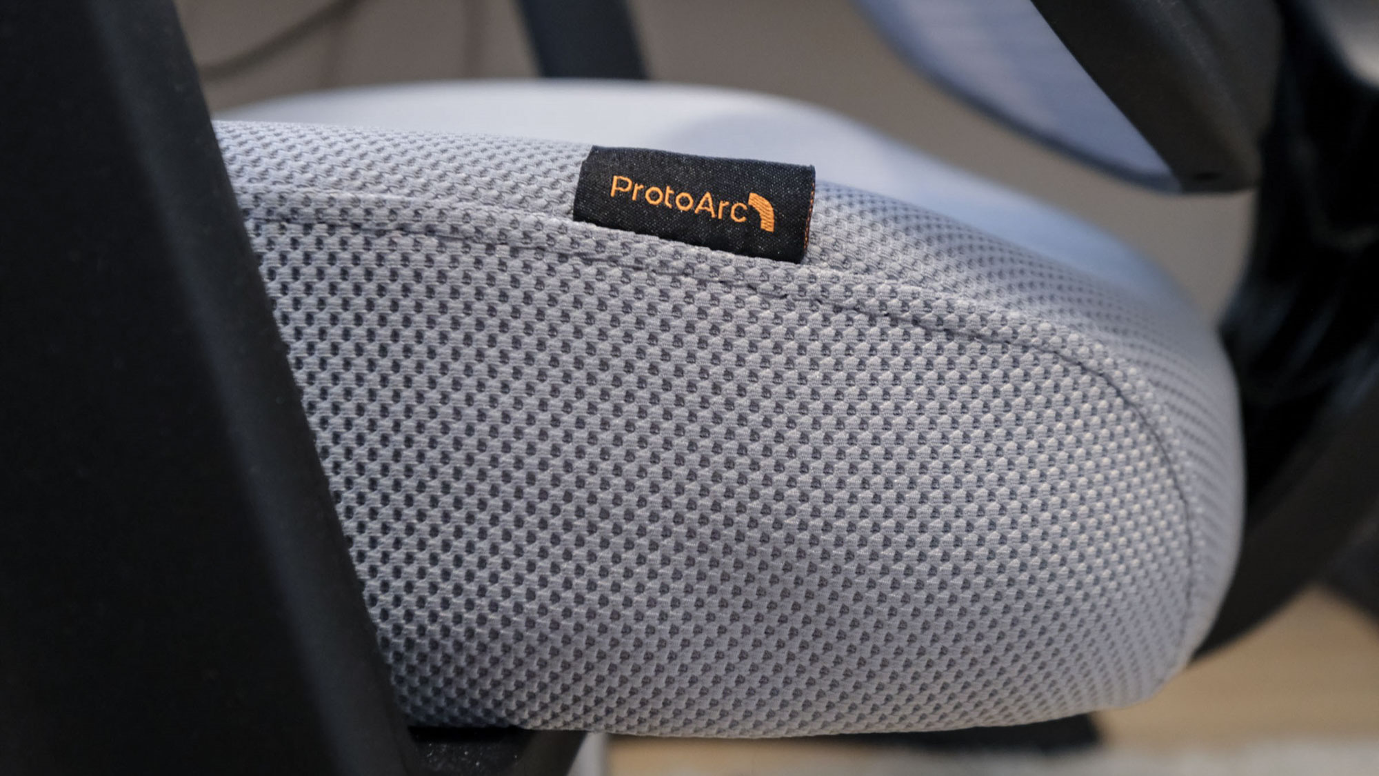 Close-up of the seat cushion of the ProtoArc EC100 office chair