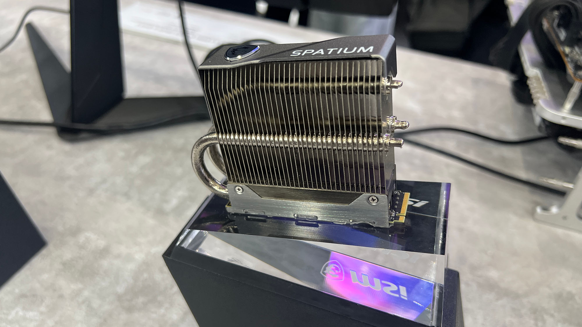 MSI Demos Spatium M570 PRO Gen5 SSDs In Single & RAID Mode: Huge Heatsinks,  Up To 23 GB/s Speeds, Under 50C With Frozr Cooling