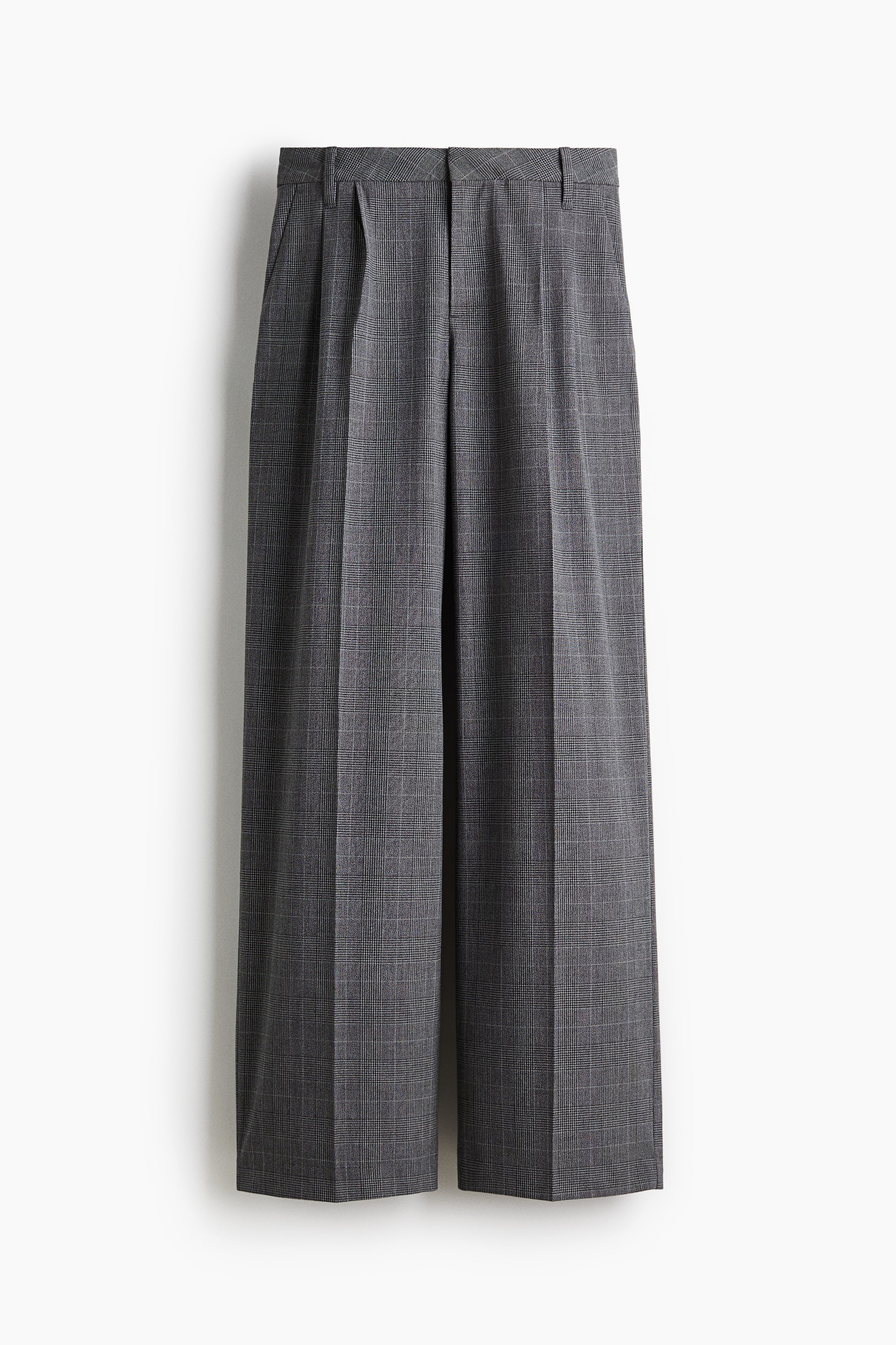 Wide Tailored Trousers - Grey