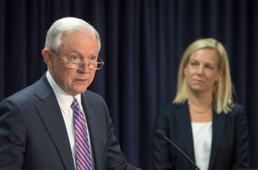 Jeff Sessions and Kristjen Nielsen, border czars