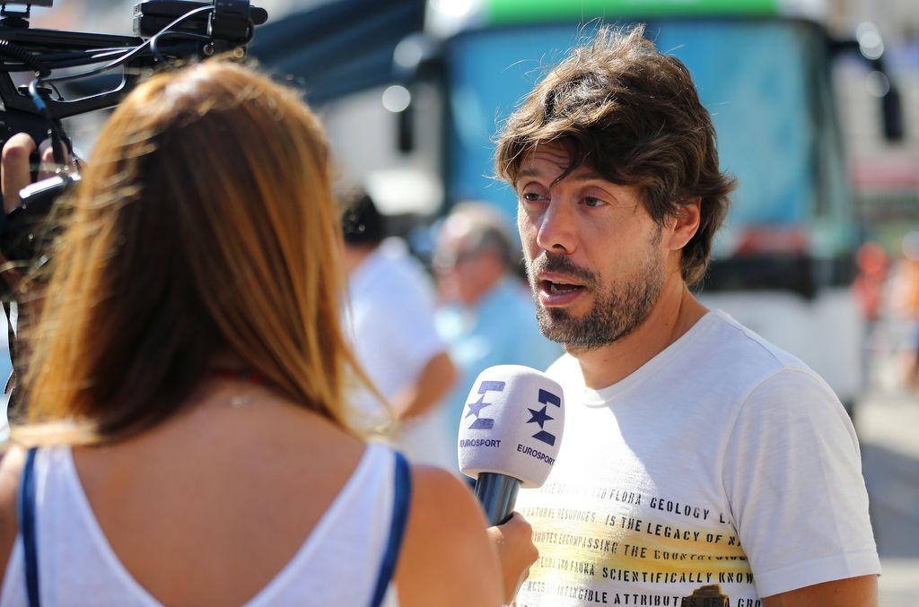 Former professional &Oacute;scar Freire was at the race today