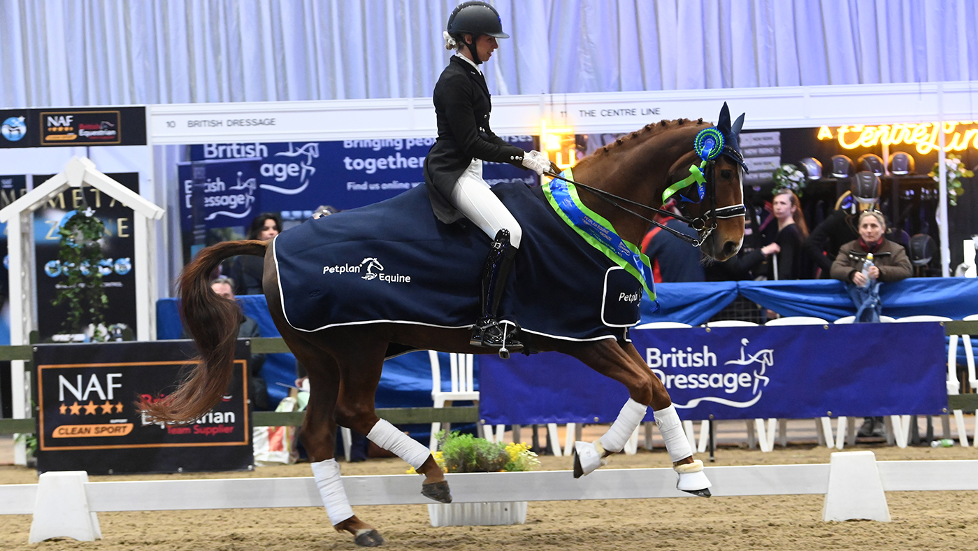 christiane Oakley and Keystone Walente at the Winter Dressage Championships 2023