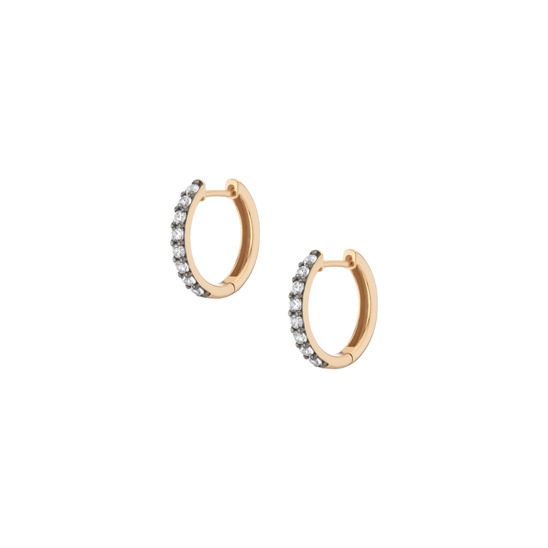 Aurate X Molly Dickson: Classic Black Rhodium Huggie Earrings