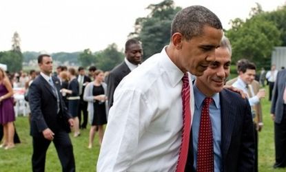 Rahm Emanuel and President Barack Obama.