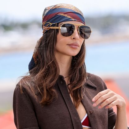 Emily Ratajkowski wears head-to-toe Gucci at the Cannes Film Festival.