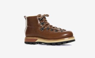 A brown hiker boot