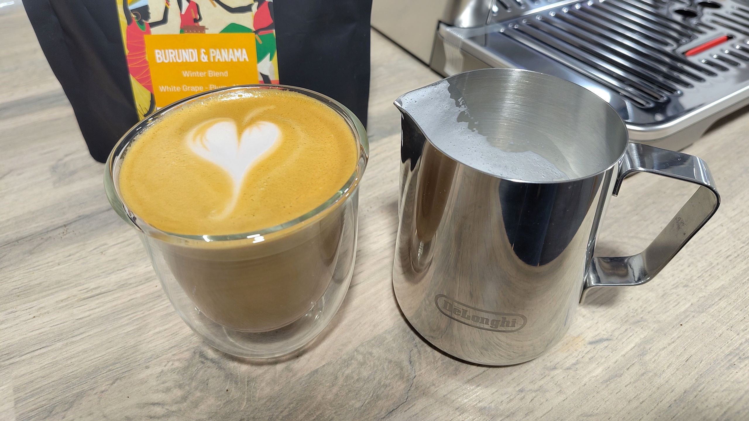 Latte prepared using DeLonghi La Specialista Touch coffee machine