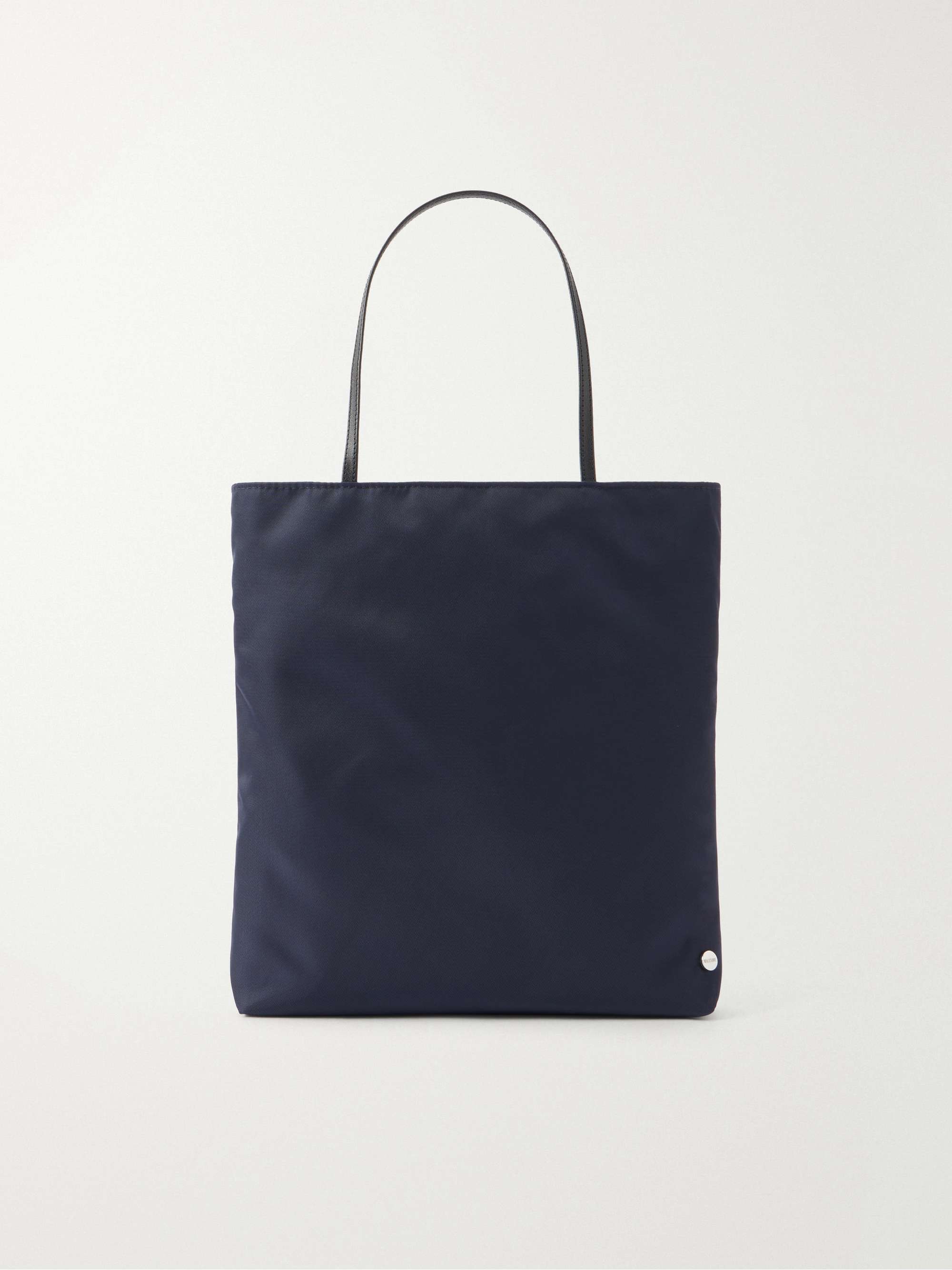 Thea Leather-Trimmed Nylon Tote Bag