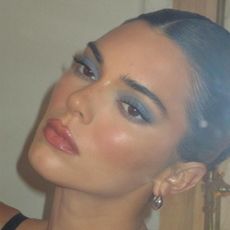 Kendall Jenner wearing blue eyeshadow