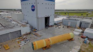 NASA moved the core stage, or the largest section, of the SLS (Space Launch System) rocket that will launch the crewed Artemis 3 mission in 2027 from the agency&rsquo;s Michoud Assembly Facility to the agency&rsquo;s Pegasus barge in New Orleans on April 20.