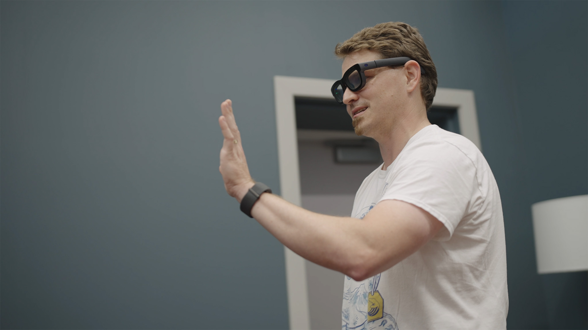 Going hands-on with Meta Orion smartglasses and using an EMG wristband for input