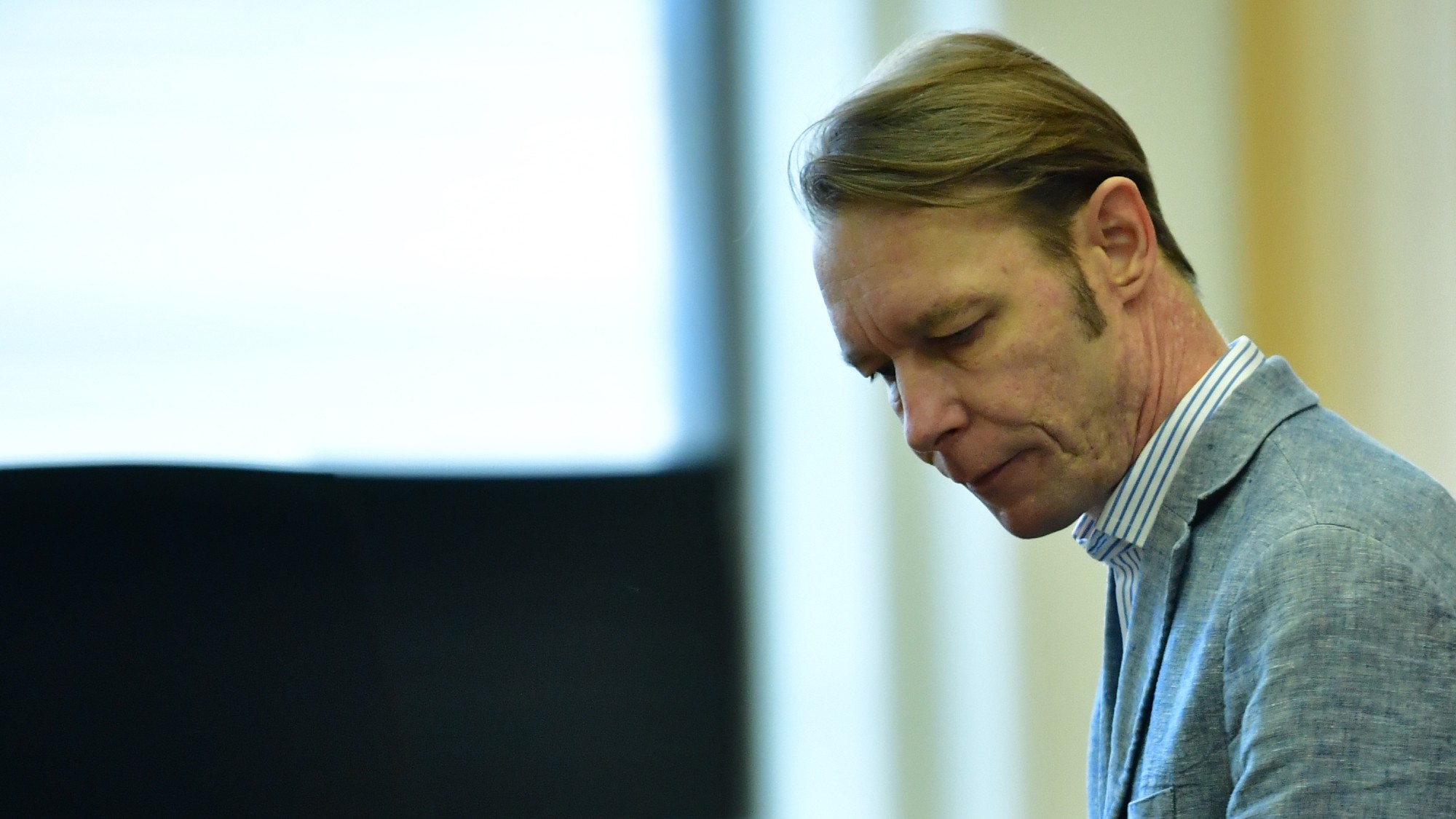Christian Brückner at the Landgericht Braunschweig state courthouse in 2024