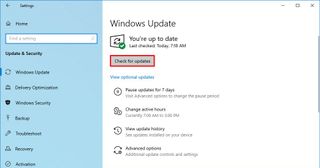 Windows 10 install updates