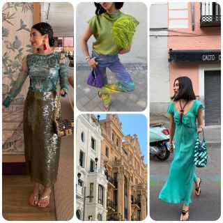 collage of April Lockhart, madrid fashion week