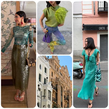 collage of April Lockhart, madrid fashion week