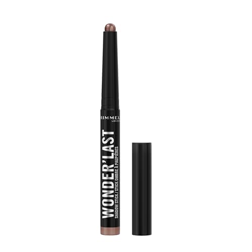 Rimmel Wonder'last Shadow Stick, 002 Choco Shimmer, Easy to Apply, One Swipe Eyeshadow, Lasts All Day, Ultra-Creamy Formula, Buildable, Smudgeproof, Vegan