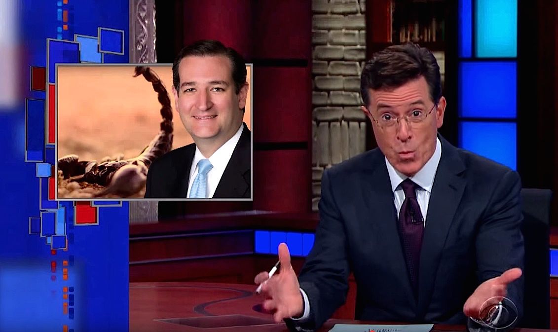 Stephen Colbert is confused about a Ted Cruz ad