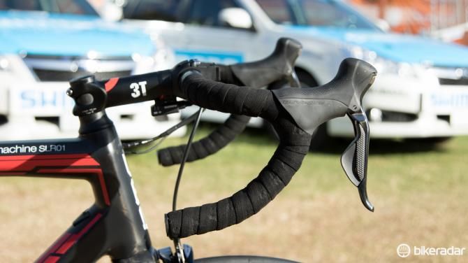 BMC Racing have special 'team-issue' 3T components for clearer logo placement