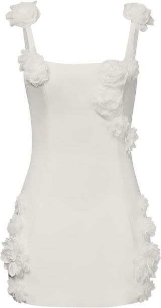 Jw Pei Women's Elaina Rosette Applique Mini Dress - White