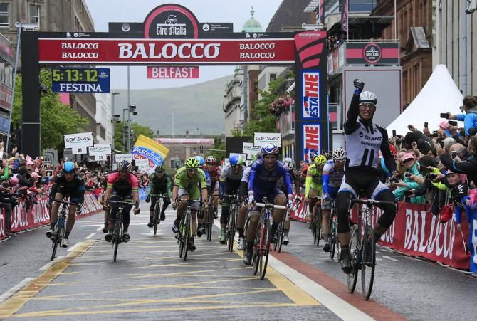 The sprint finish on stage 2