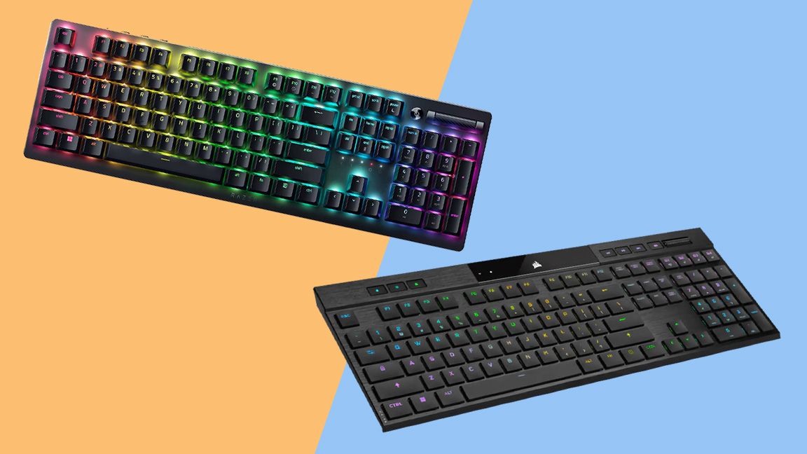 Corsair K100 Air Wireless vs Razer DeathStalker V2 Pro