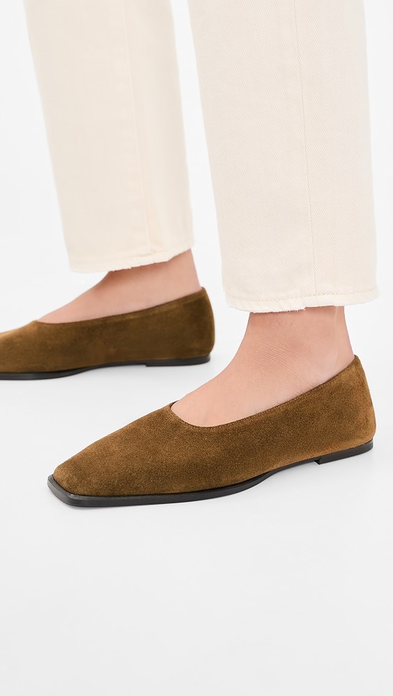 Lewis Suede Flats - Cigar