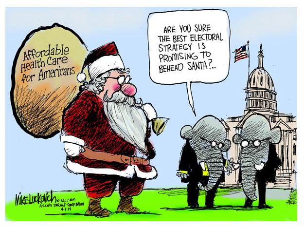 Obama cartoon ObamaCare Republicans