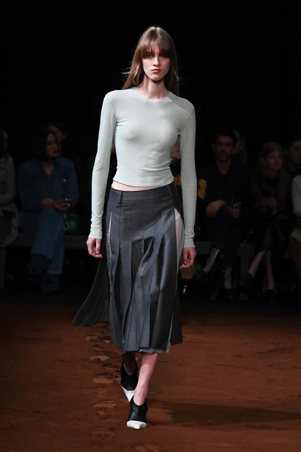 on the runway at London Fashion Week AW23