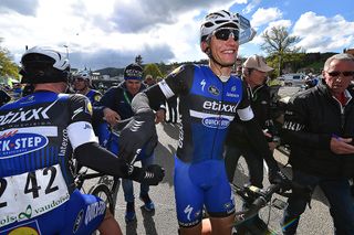 Marcel Kittel celebrates after winning stage 1 of the Tour de Romandie