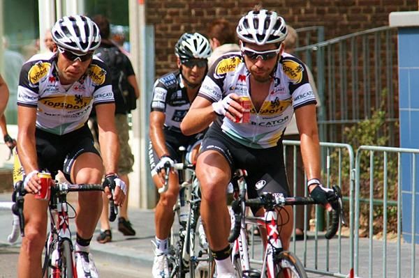 The Topsport Vlaanderen team after the finish