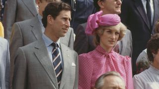 prince charles and diana, princess of wales 1961 1997 at the perth hockey stadium in bentley, perth, western australia, 7th april 1983 diana is wearing a pink suit by donald campbell photo by jayne fincherprincess diana archivegetty images