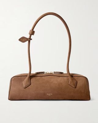 ALAÏA Le Teckel medium nubuck shoulder bag