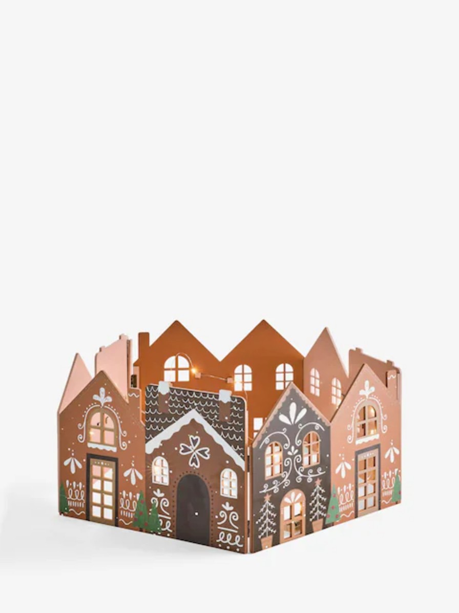 Next Gingerbread House Light Up Wooden Tree Skirt