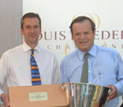 John Stimpfig with JC Rouzaud, head of Louis Roederer