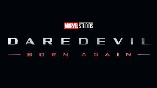 Ein Screenshot des offiziellen Logos für Marvel Studios' Daredevil: Born Again Disney Plus Serie