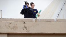 FBI agents at crime scene in ICE shooting in Dallas