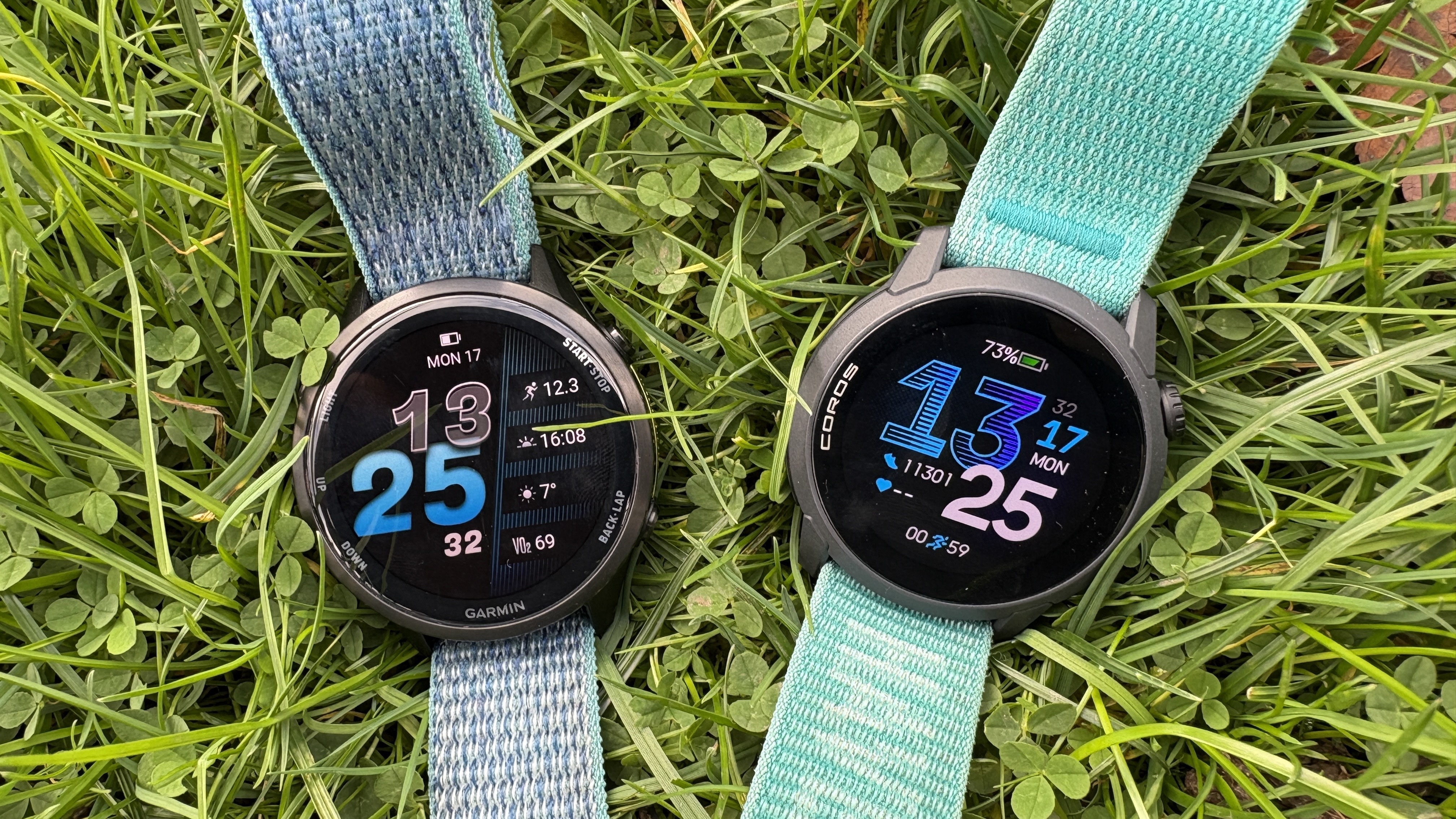 Coros Pace 4 vs Garmin Forerunner 970 on grass