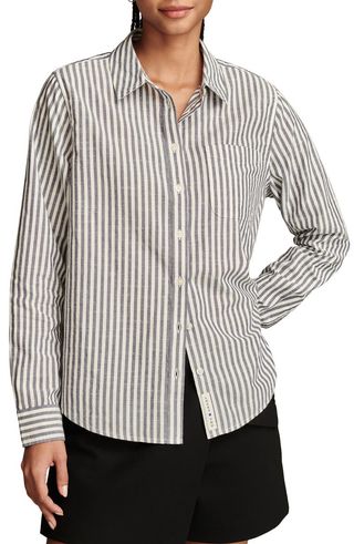 The Boyfriend Stripe Button-Up Shirt