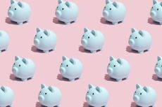 Best savings rates concept with piggy banks