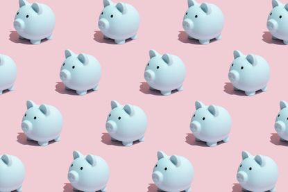 Best savings rates concept with piggy banks