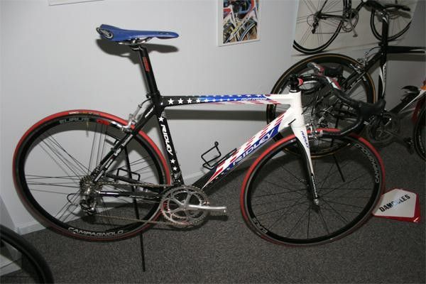 Fast Freddy Rodriguez' bike - Ridley made a special stars and stripes version of the Damocles when Rodriguez held the USPRO title.