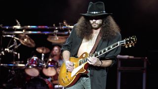 Gary Rossington of Lynyrd Skynyrd performs at Shoreline Amphitheatre on August 31, 1991 in Mountain View, California.