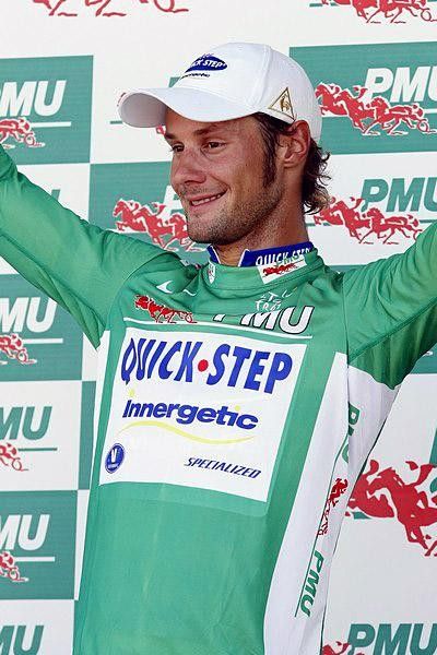 Tom Boonen (Quickstep - Innergetic) smiles as he dons the green jersey again today.
