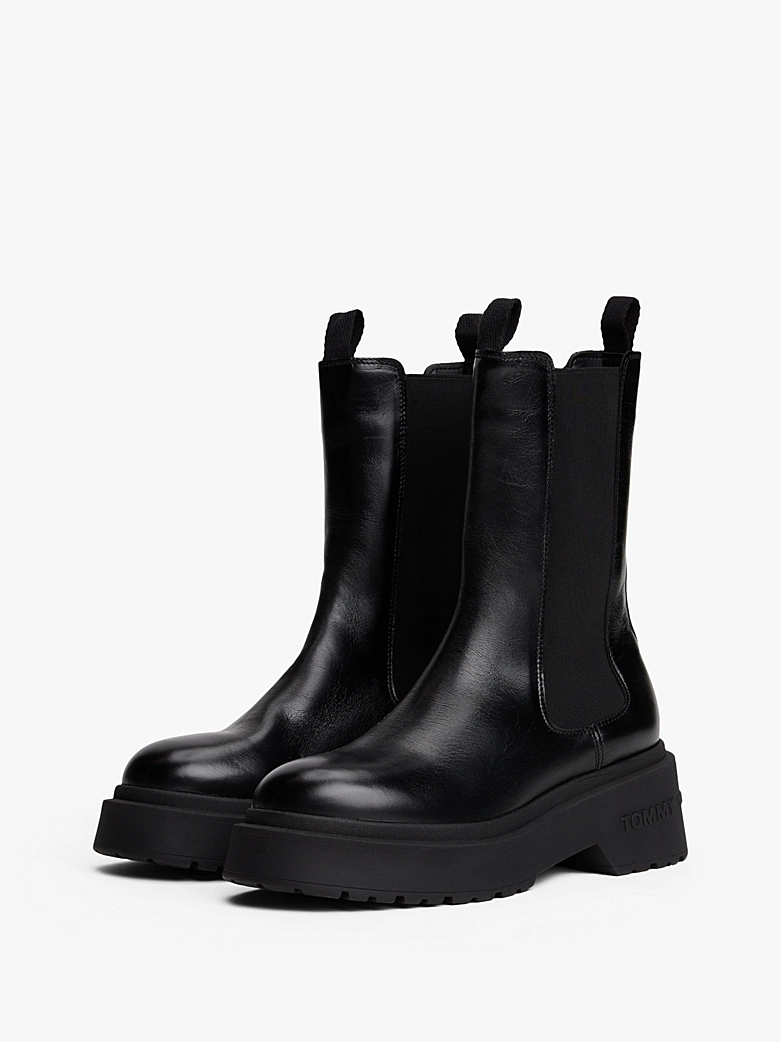 Tommy Hilfiger, Leather Cleat Chelsea Boots