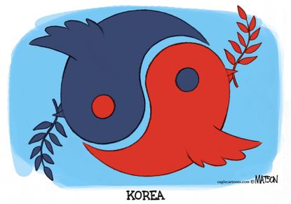 Political cartoon World Korea Summit Kim Jong Un