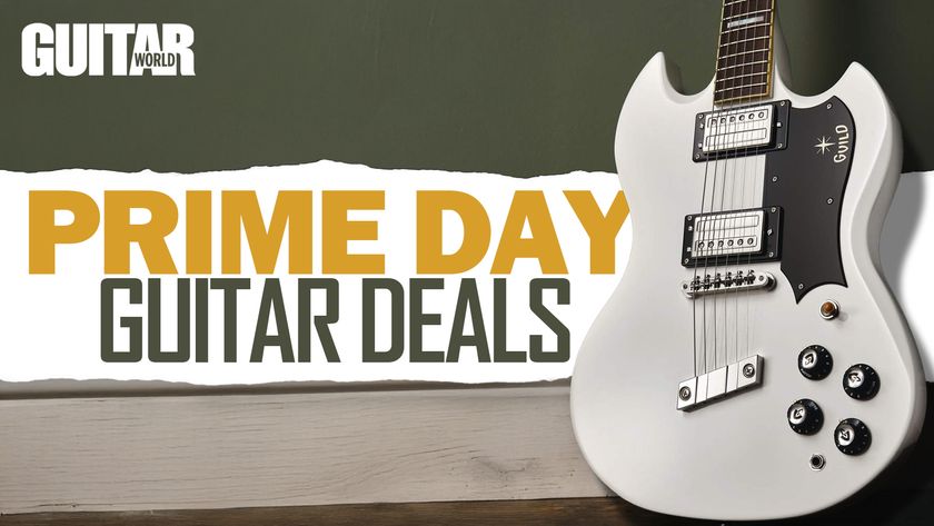 A Guild Polara guitar leaning against a wall