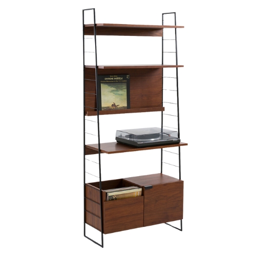 La Redoute, Watford Vintage Walnut and Metal TV/Hifi Cabinet