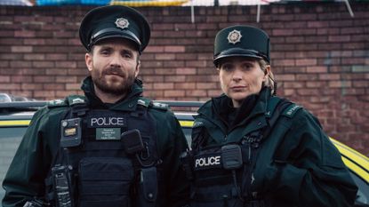 Stevie Neil (MARTIN McCANN);Grace Ellis (SIÂN BROOKE) in Blue Lights