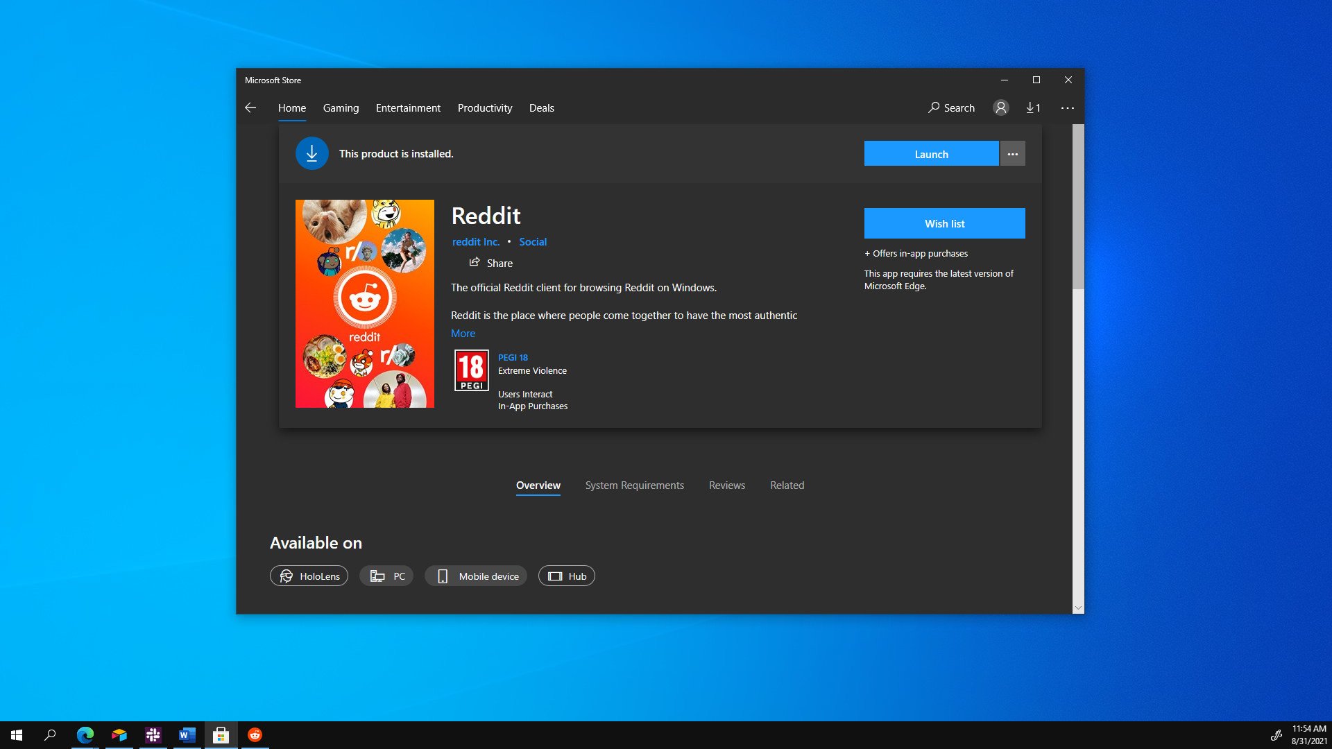 Reddit officially launches in Microsoft Store as a progressive web app